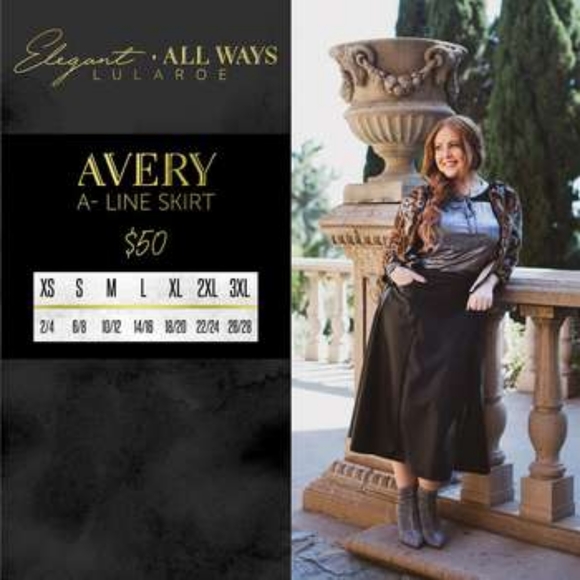 Lularoe Elegant Collection Avery Skirt. XL. Black faux leather. - Picture 6 of 6